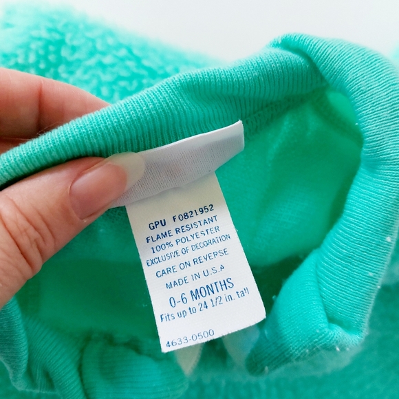 Vintage‎ 80s Paddington Infant Sleeper Sea Foam Green size 0-6 months - Picture 4 of 5